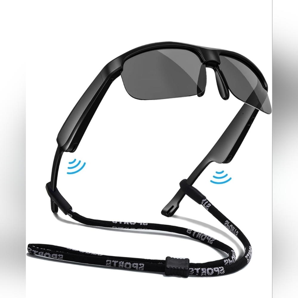 Smart Glasses, Polarized Bluetooth Sunglasses with Built-in Mic & Speakers.